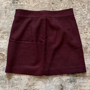 Madewell Deep Burgundy Mini Skirt